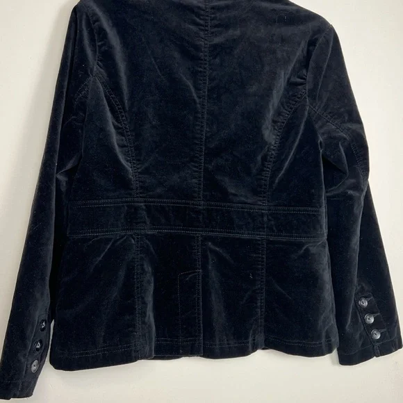 Vintage Y2K-Lady Hathaway Black Velvet Blazer – Three-Button Tailored Jacket XL - Picture 2 of 7